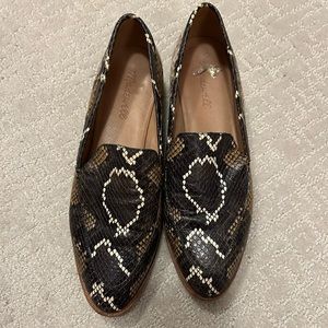 Madewell snake print loafers
